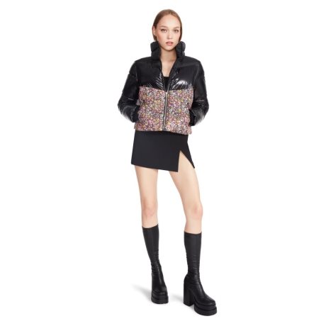 Black / Multicolor Steve Madden Ariana Floral Women's Jackets | PH 3059SD16